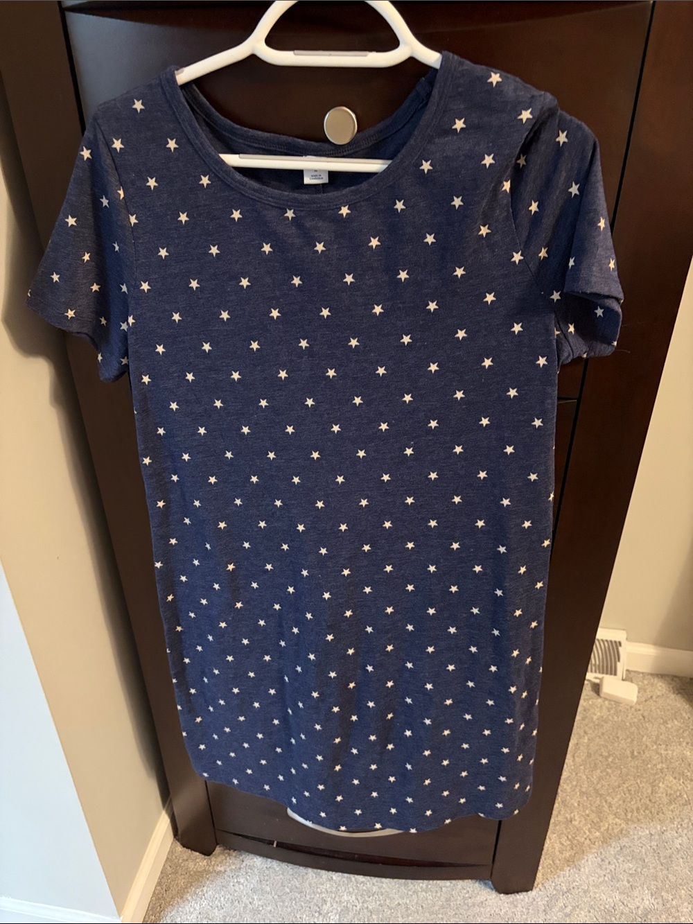 Old Navy Navy Blue Star Print T-Shirt Dress